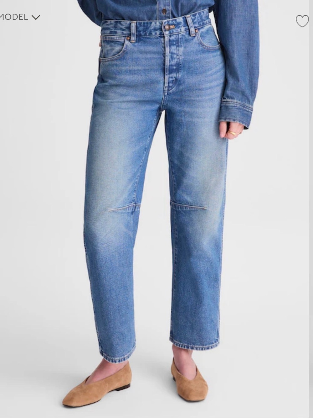 Madewell Darted Barrel Jeans size 28 NWOT